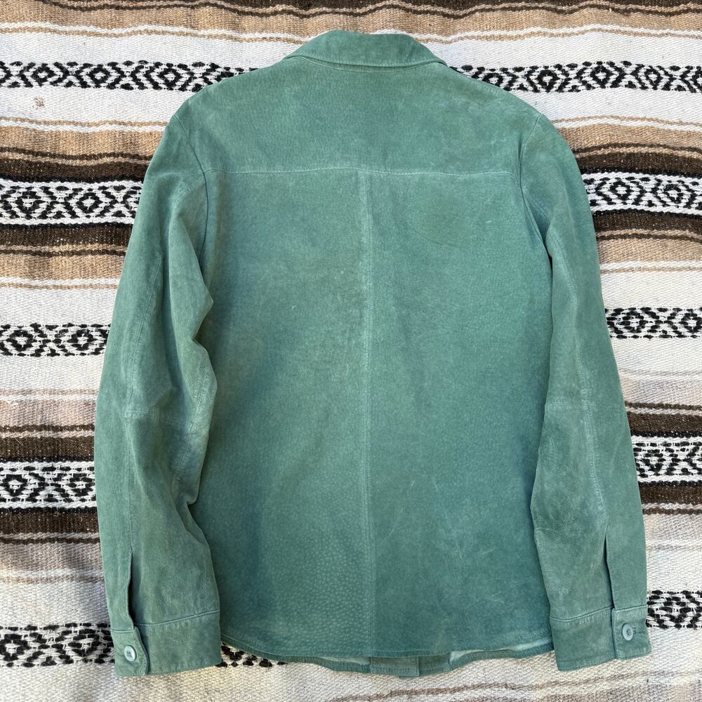 Women's Pendleton Mint Green Leather Suede Button… - image 2